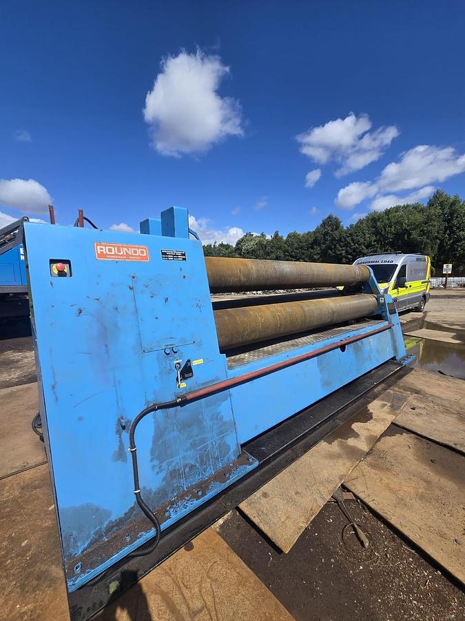 Used Roundo PS340 3000 mm Hydraulic Double-Pinch Plate Bending Rolls