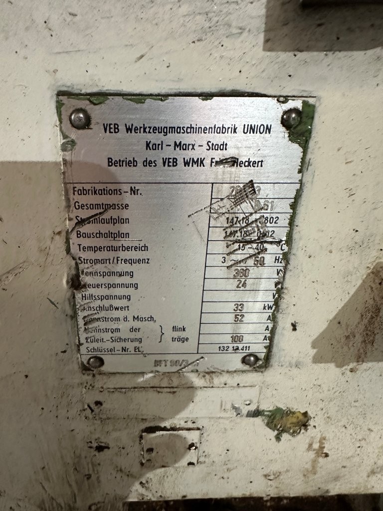 Used Union BFT 90/3 Horizontal Borer