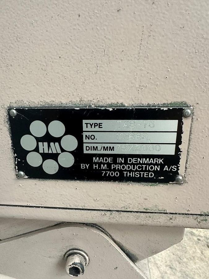 Used HM TAS 75 Belt Linisher – 75 × 2000 mm