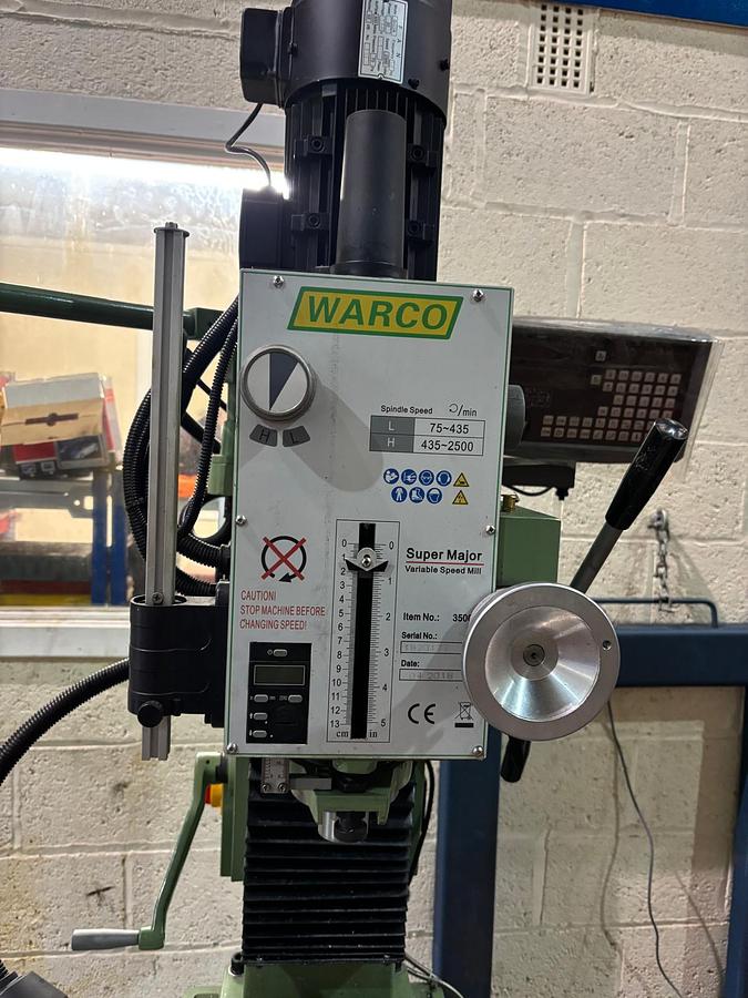 Used Warco Super Major Vario Milling Machine