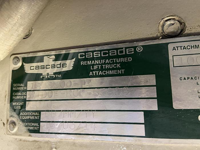 Used 12,000 POUND HYSTER MODEL S120FTPRS ROLL CLAMP TRUCK MFG. 2012