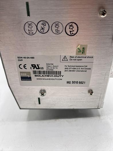 Used EMERSON SOLA SDN 40-24-480