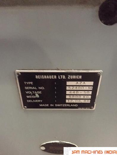 Used Reishauer AZA Gear Grinder - 1980