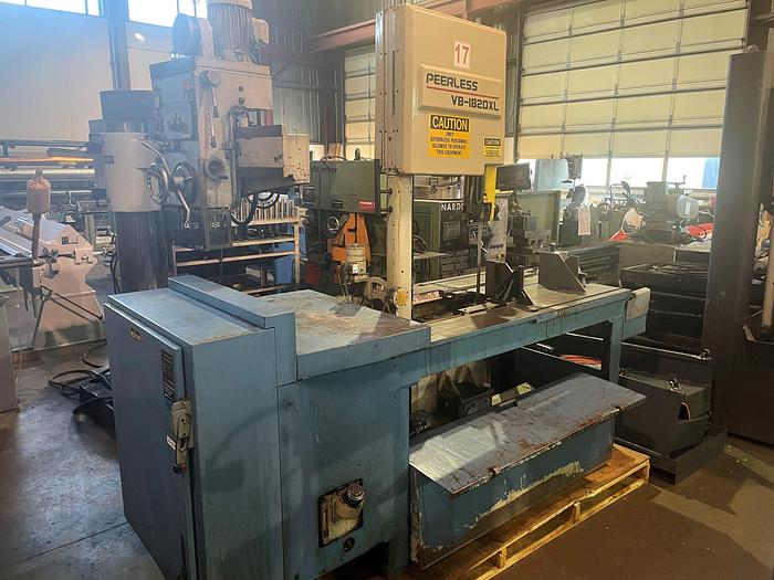Used “Used” Peerless VB-1820XL Semi Automatic Vertical Tilt Frame Band Saw