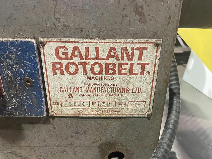 Used “USED” GALLANT ROTOBELT DUAL 4″ X 14″ BELT GRINDER