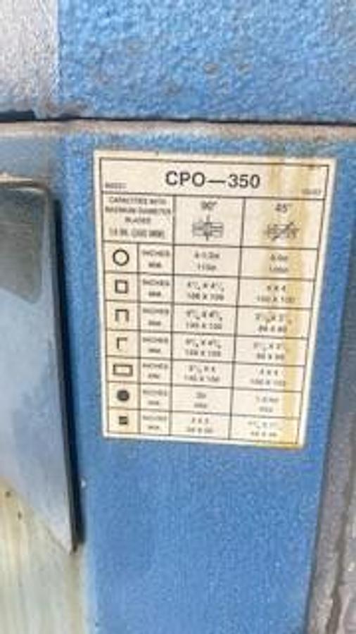 Used USED SCOTCHMAN MODEL CPO 350LT COLDE CUT SAW 230V 3/2.5HP 60HZ