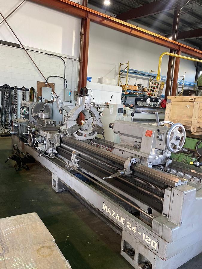 Used (1) "ONLY “USED” MAZAK MODEL 24 x 120 HEAVY-DUTY HIGH-SPEED PRECISION LATHE