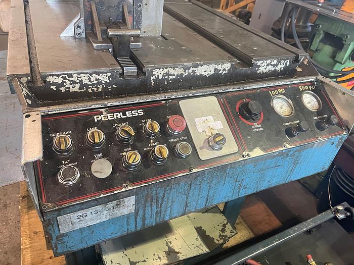 Used “Used” Peerless VB-1820XL Semi Automatic Vertical Tilt Frame Band Saw