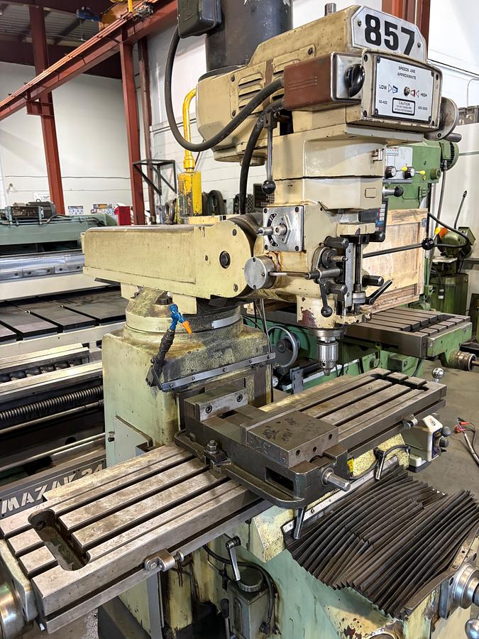 Used “ONLY” USED MODERN MODEL 857-II VERTICAL CNC MILLING MACHINE WITH FAGOR 8055 II PLUS 11”LCD CONTROL