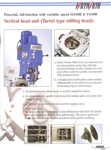 Used “USED” FORTWORTH MODEL CS-G450C Vertical and Horizontal Milling Machine