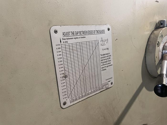 Used “USED” UNION MODEL 3/8 127 HYDRAULIC SHEAR