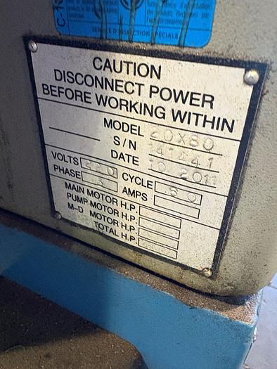 Used "ONLY" USED MODERN MODEL C6256 x 2000 20x80 GAP BED LATHE