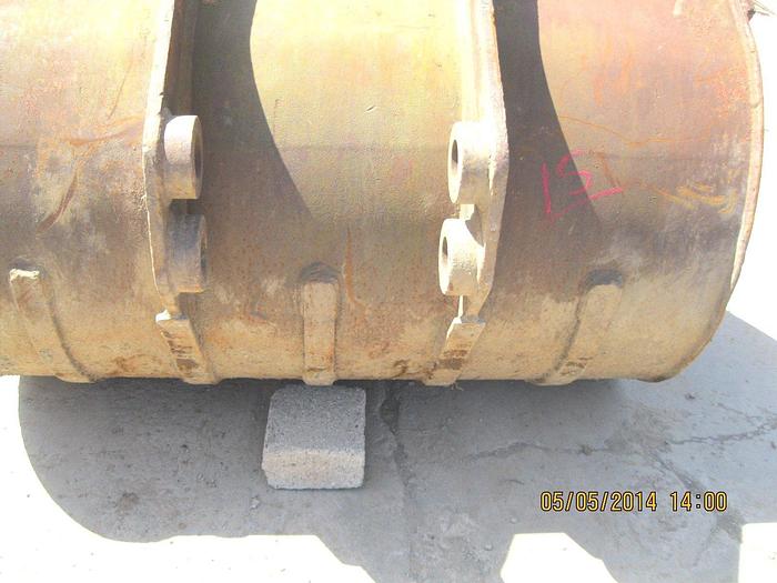 Used 60" Ditching Bucket, 65mm Pin Size, 14 1/4" Face Spread, 21" Center Pin Spread.