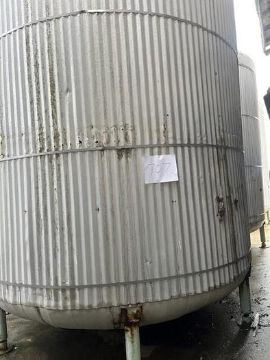 Used 7,000 Gallon Vertical Stainless Steel Single Wall InsultatedTank
