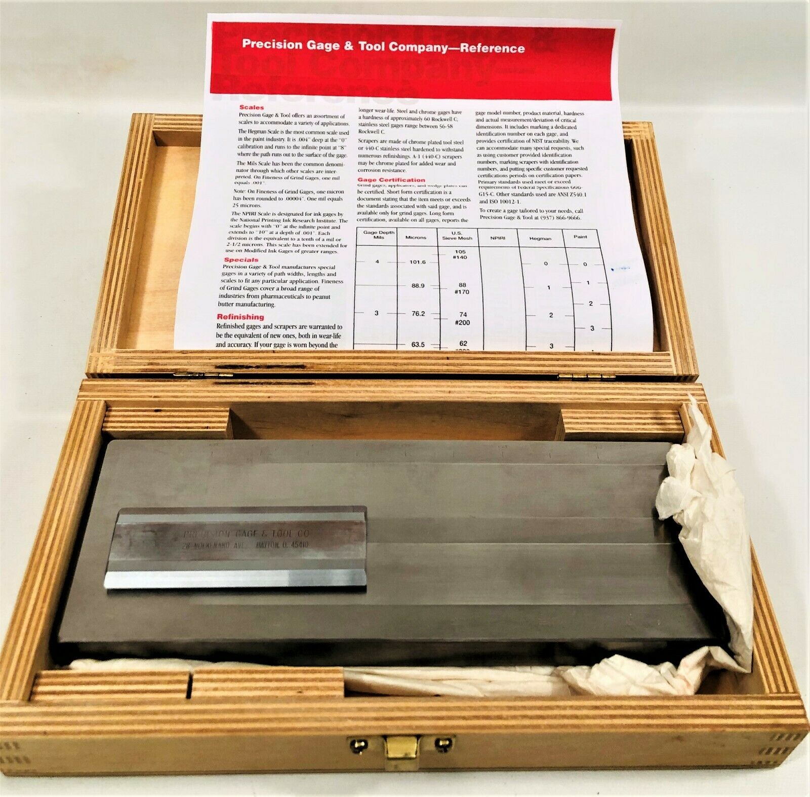 Used Precision Gage & Tool Paint Gauge