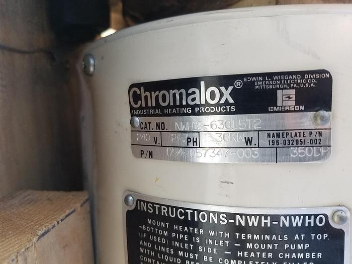 Used Heater, Electric, Chromalox, 30 KW, Circulation #S743734