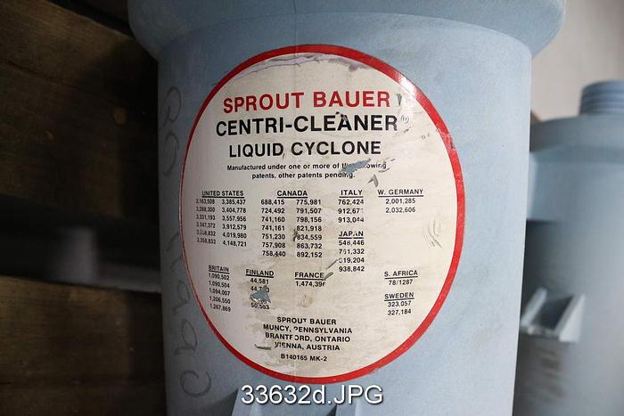 Used Bauer 608 Centri-Cleaner Liquid Cyclone Top Segment #33632