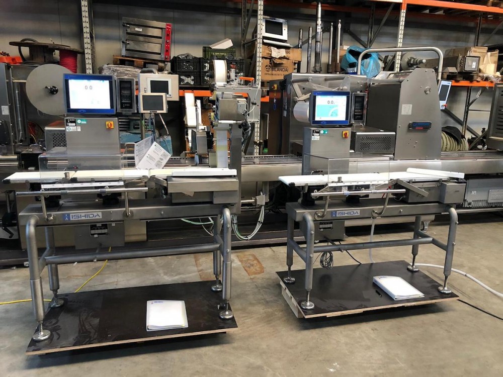 Used Ishida checkweigher with automatic reject