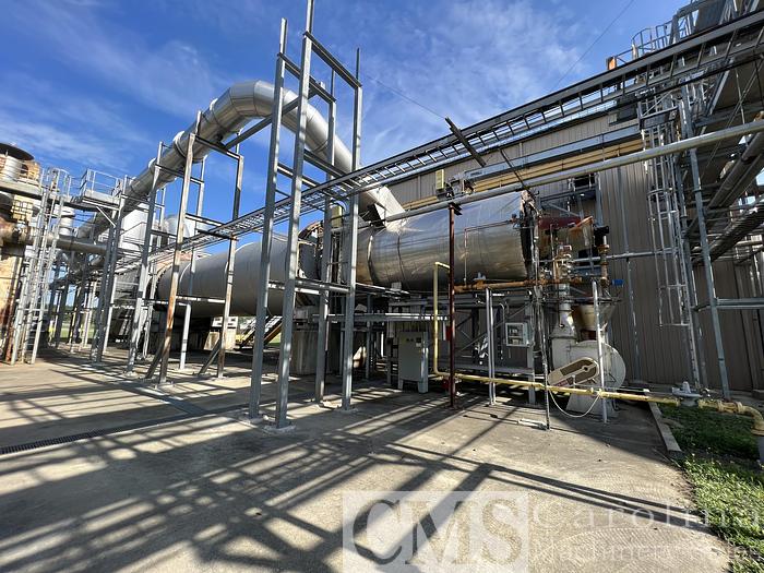 Used Buhler Aeroglide 13x60 Stainless Steel Drum Dryer with Burner