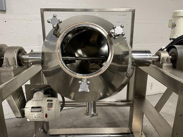 Used 3 CU. FT. GEMCO SLANT CONE BLENDER WITH INTENSIFIER BAR - S/S - 85 LBS/CU. FT.