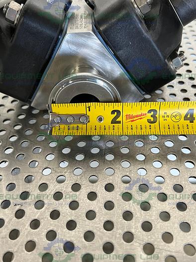 Used ITT  Pure-Flo 1-316L-RA25MAX 3- Way Diaphragm Valve w/ 1" Sanitary Fitting