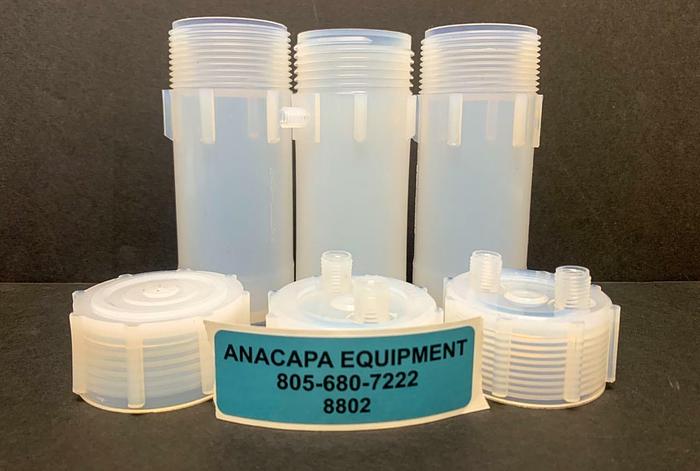 Used Savillex 120 mL Column Component Vessel, Flat Interior & Closures Lot of 6(8802)