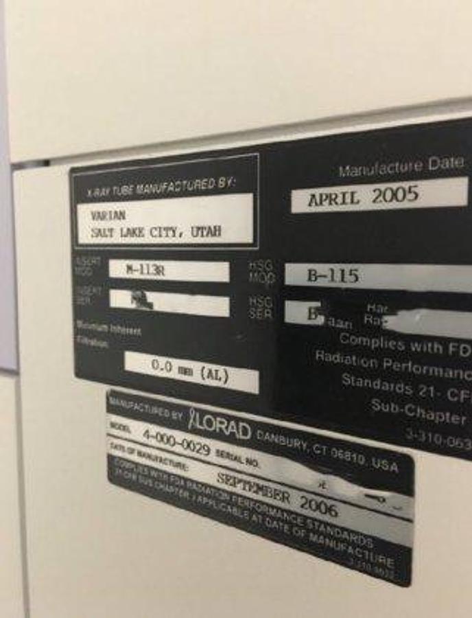 Usado Mastógrafo Análogo HOLOGIC M4 2005