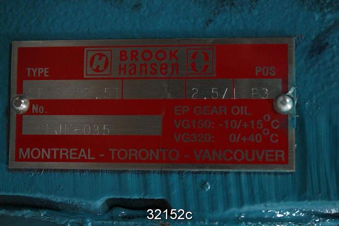 Unused Brook Hansen SFN32A2.5I Brook Hansen Gear Drive #32152
