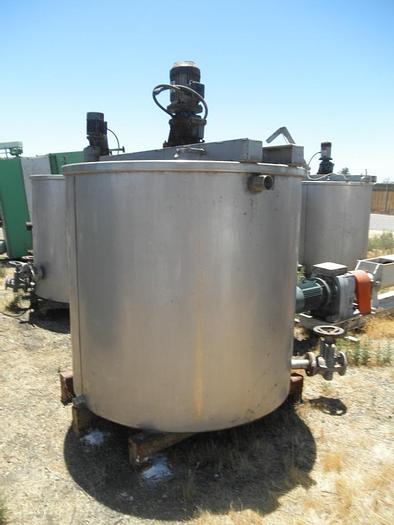 Used Tank, 750 Gallon, S/st, Agit, 3 HP, (4) #C735196