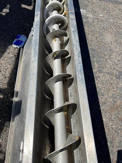 Used Conveyor, Screw, 8" x 30', Stainless Steel, 9" Deep Trough #S744710