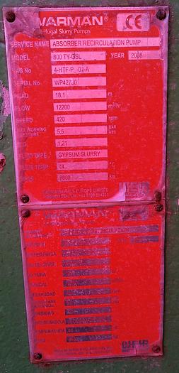 Usado Bomba industrial de recirculação WARMAN