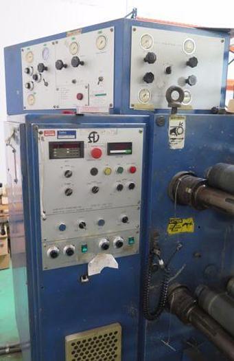 Used 54" (1.37M) WIDE FOIL MASTER LABEL SLITTER REWINDER ALAN DUFFY ENGINEERING