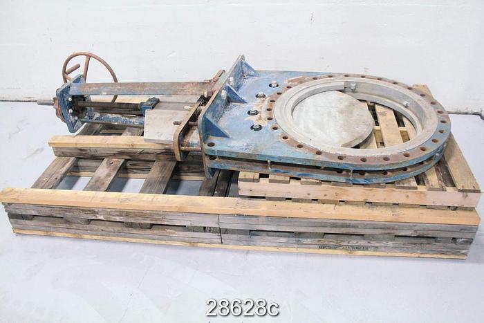 Used Fabri 30" Hand Operated Knife Gate Valve #28628