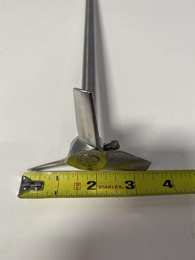 Used 13" L Stainless Steel Impeller Rod w/ 1/2" Diameter Shaft & 3 1/4" Impeller