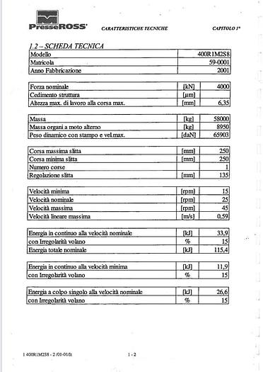 Usato OMERA ROSS 400 TON