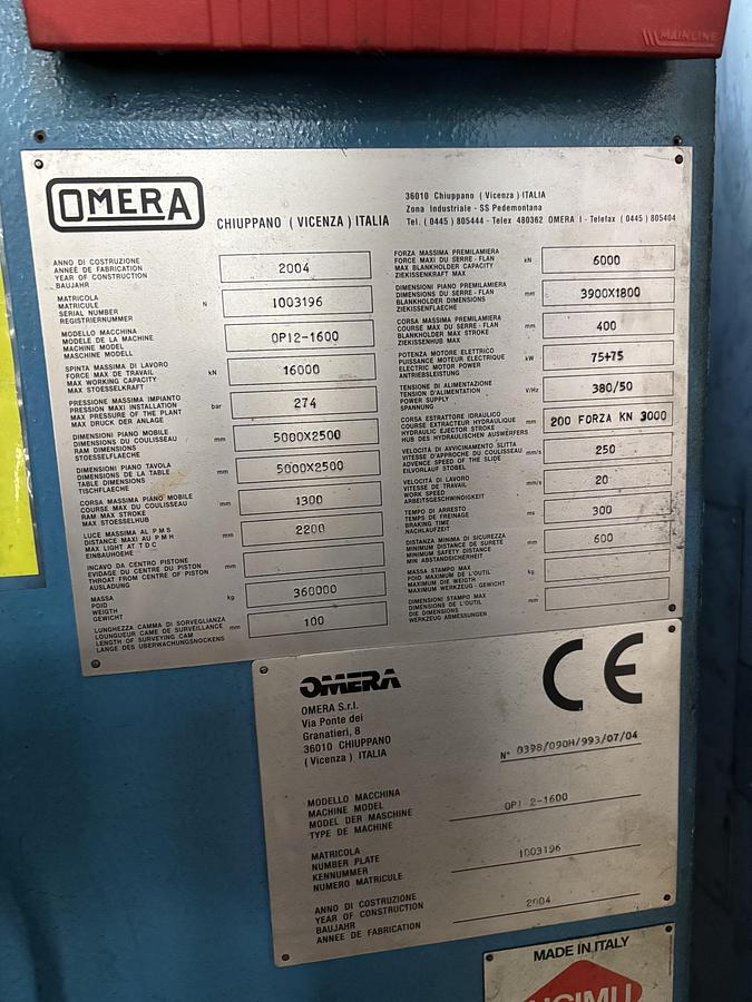 Usato OMERA OP 2/1600