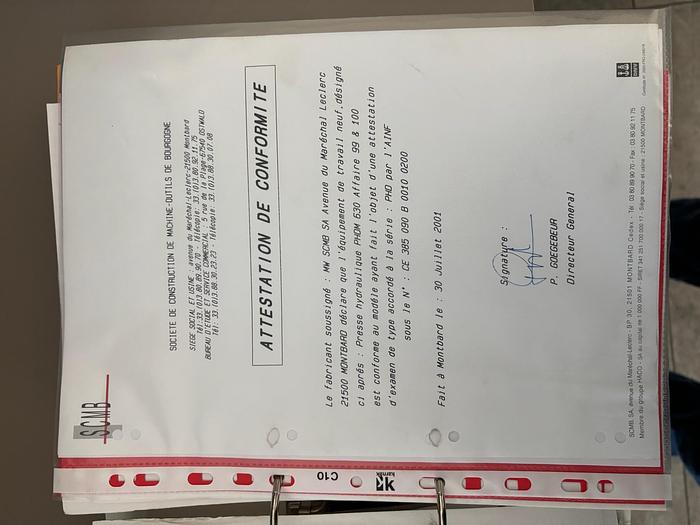 Used SCMB-SCHULER 630 TON