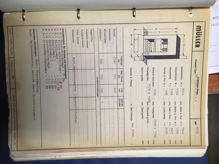 Usato Muller 2500 ton