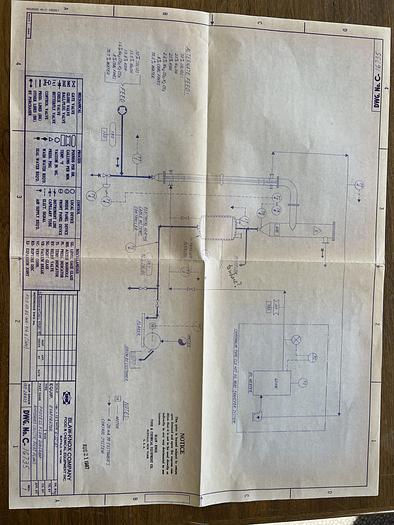 Used Evaporator, Caustic, Blaw Knox, 125 lb/hr, Drum Flaker, #L738570