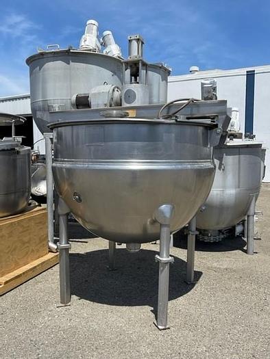 Used 500 Gallon  Stainless Steel Jacketed Mixing Steam Kettle