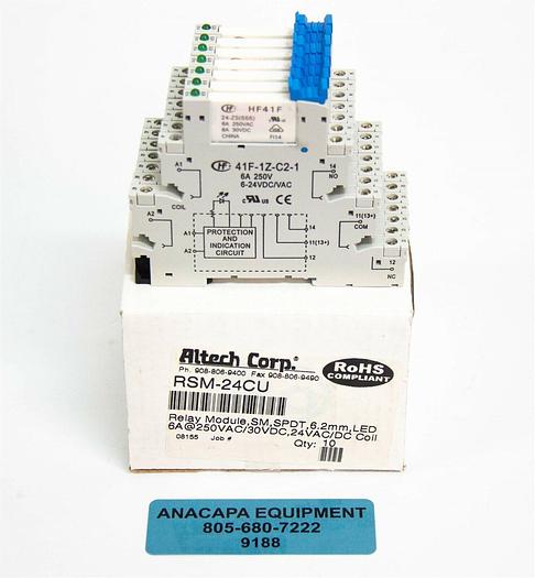 Used Altech RSM-24CU RS Series Relay Modules SM, SPDT HF41F Lot of 17 (9188)K