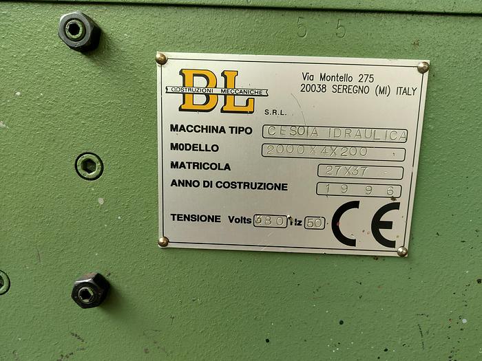 Usato Cesoia BL 2000x4