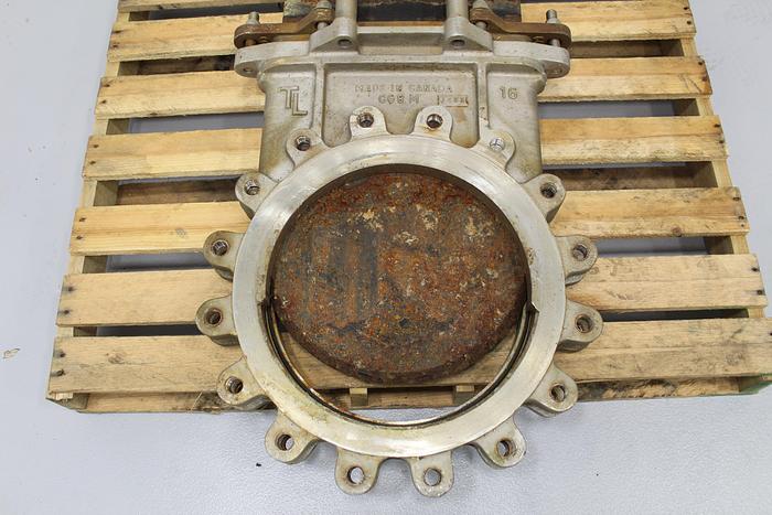 Used True Line 16" Hand Operated Knife Gate Valve #43833