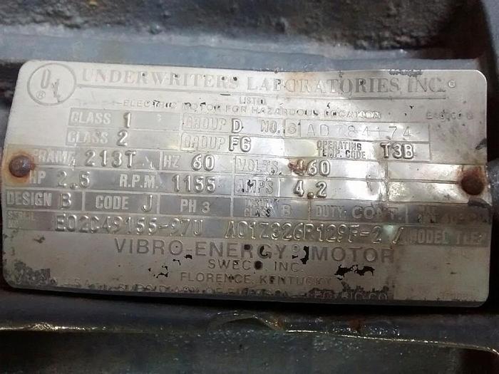 Used Screen, Sweco, 48", S/st, Single, 2.5 HP, Kason, #S741306