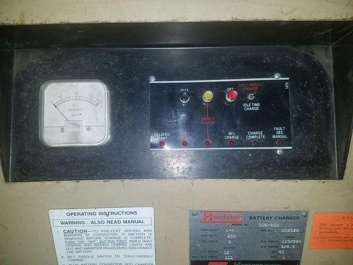 Used Hertner Battery Charger Model SD6 600 12 Volt 111 AMPS