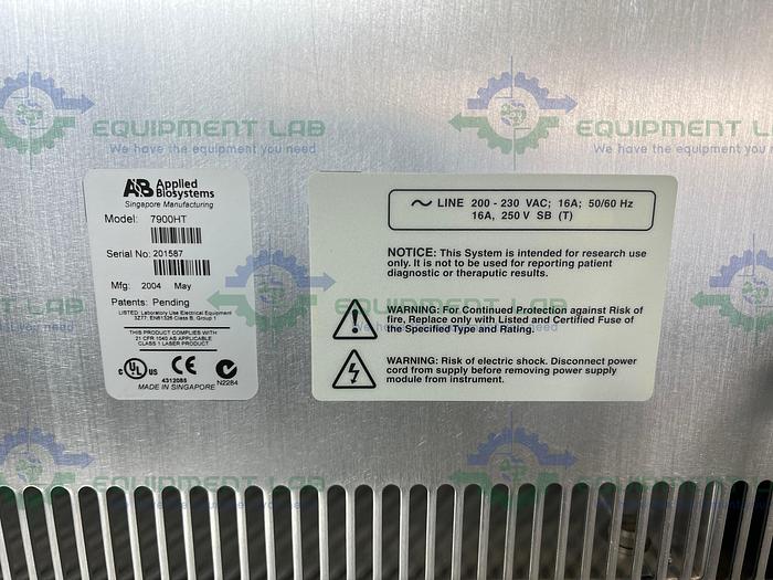 Used Applied BioSystems  7900HT Real Time PCR System w/ 96 Well Block Accessories