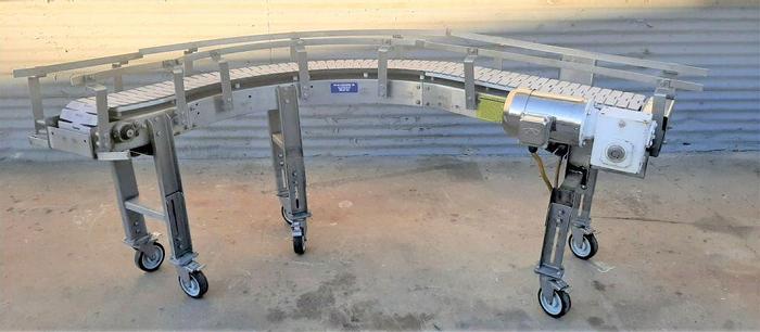 Used Conveyor, Belt, 7.5" x 8', S/st, 90 Degree Turn #C744316