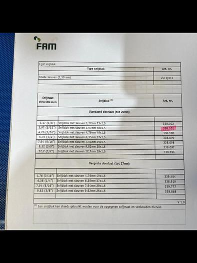 Gebruikt 2011 FAM Snijmachine/ snijder/ gevogelte & vlees, type: YURAN