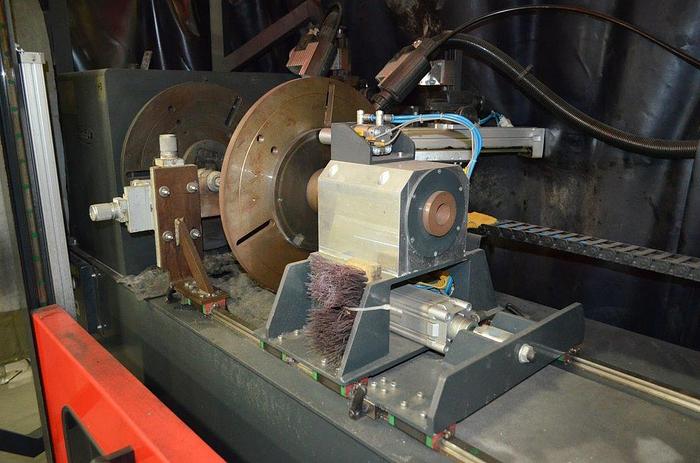 Used FRONIUS 21" X 60" X 150 KG SERVO DRIVEN CYLINDERICAL PIECE PART WELDING CELL