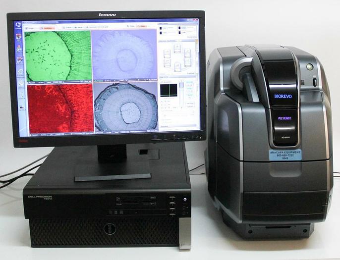 Used Keyence BZ-9000E All-In-One Fluorescence Microscope w Computer & Software (6518)